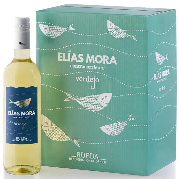 Caja de Verdejo D.O. Rueda Contracorriente de Bodega Elías Mora