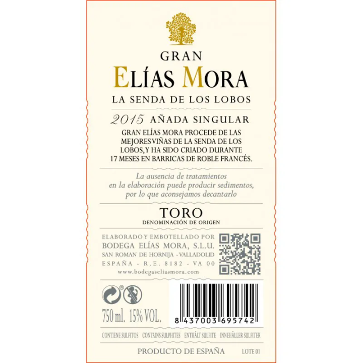 Gran Elías Mora D.O. Toro (Caja 6 bot.) | Bodegas Elías Mora
