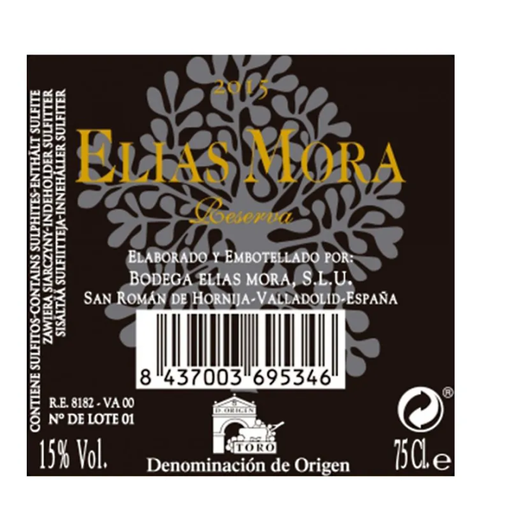 Elías Mora Reserva D.O. Toro (Caja 6 bot.) | Bodegas Elías Mora